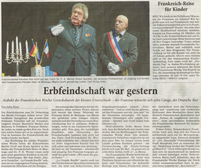 Erbfeindschaft war gestern